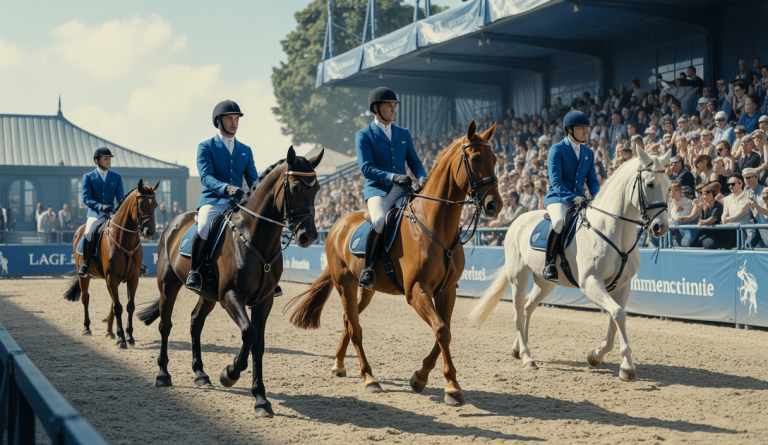 Préparation équipe américaine équitation CHIO Aachen