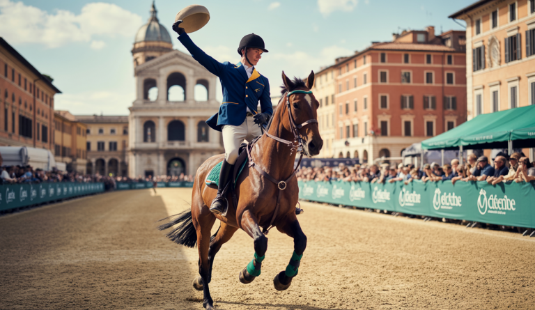Skylar Wireman en compétition équestre à Piazza di Siena
