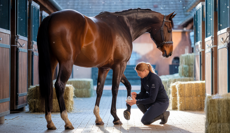 Soins des fourchettes de chevaux en hiver