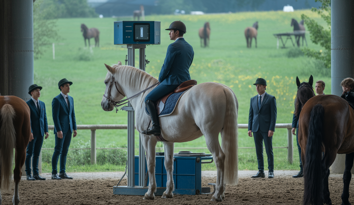 Illustration du nouveau dispositif de mesure des brides pour chevaux
