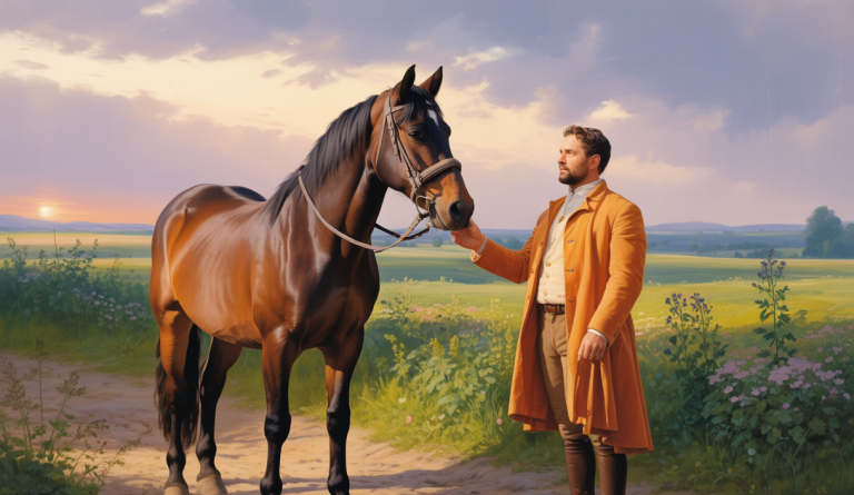 Un cavalier et son cheval dans une harmonie douce et respectueuse